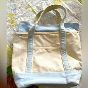 Lands End Zipper Top Canvas Diaper/Tote Bag
